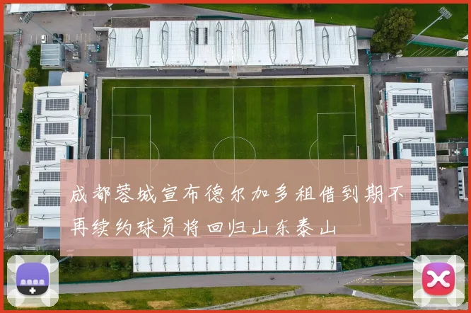 成都蓉城宣布德尔加多租借到期不再续约球员将回归山东泰山